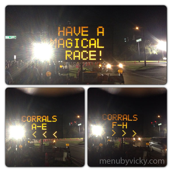 Disney World Half Marathon 2013 - corral signage