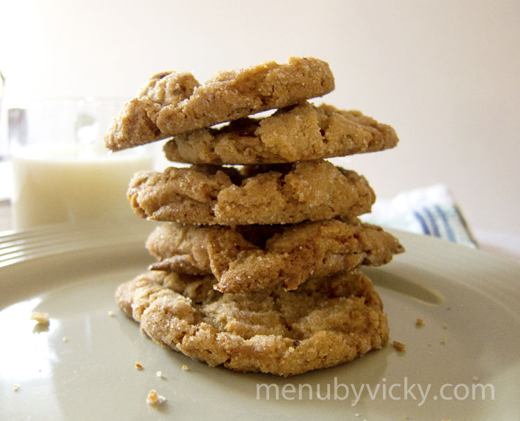 salty sweet butter pecan cookie stack
