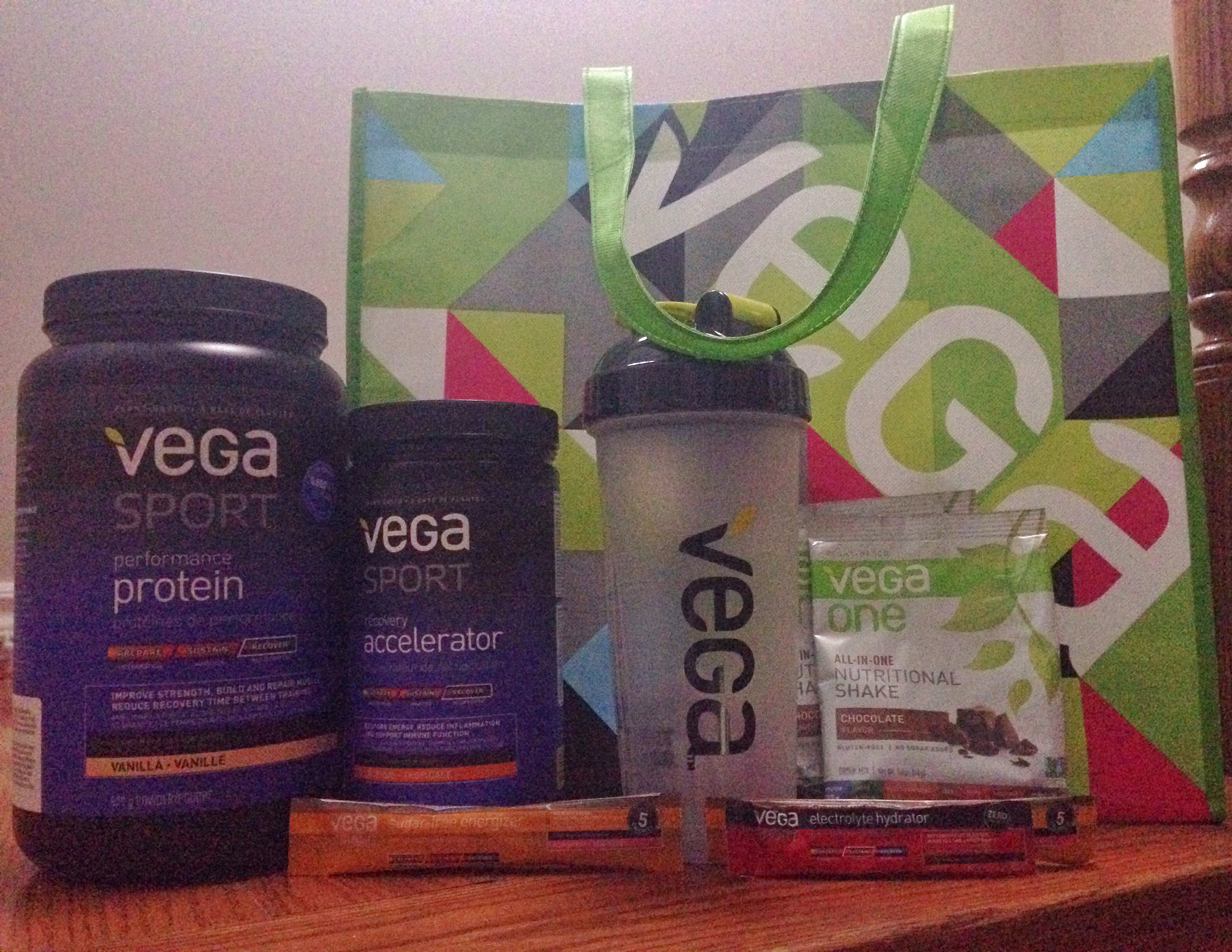 The goodies we were given for attending Vega's Community Influencer Event